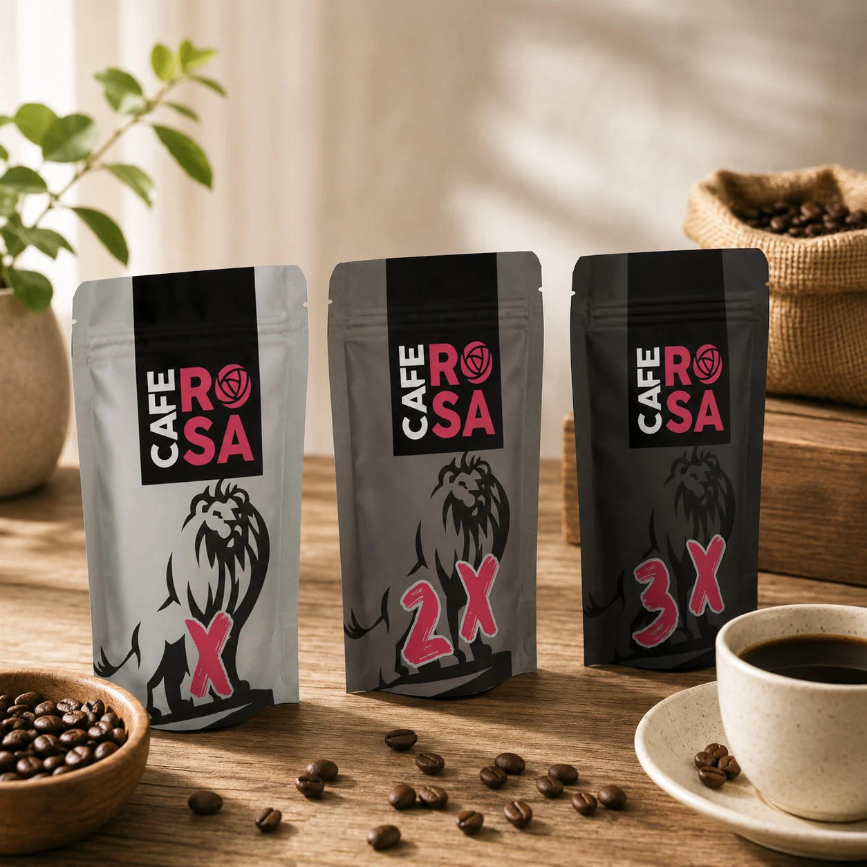 Coffee doypack packaging series design