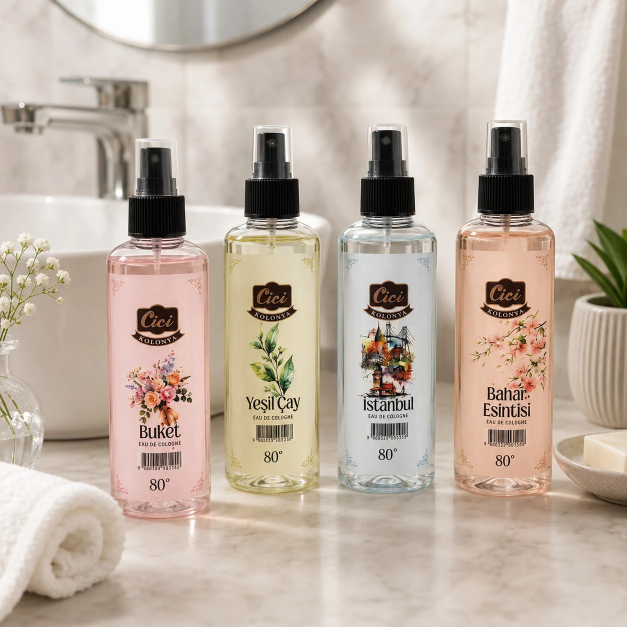 Cologne bottle label series design
