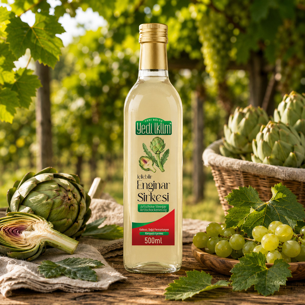 Artichoke vinegar bottle label design