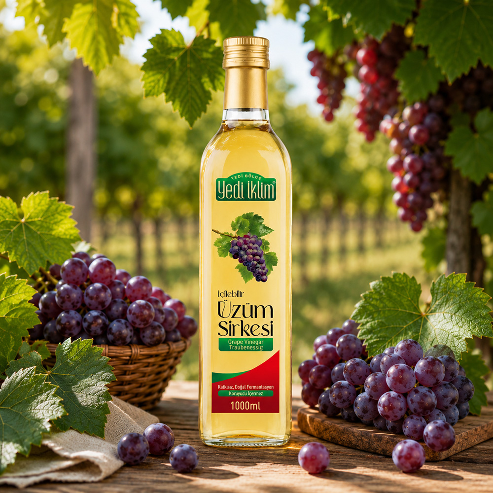 Grape vinegar bottle label design